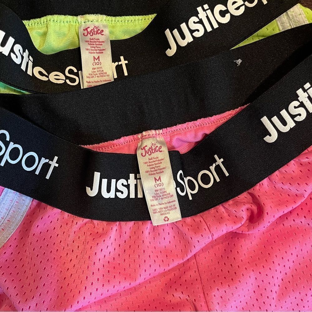 JUSTICE SHORTS GIRLS SIZE SMALL BUNDLE OF 2 PINK AND YELLOW NEW - Picture 7 of 7